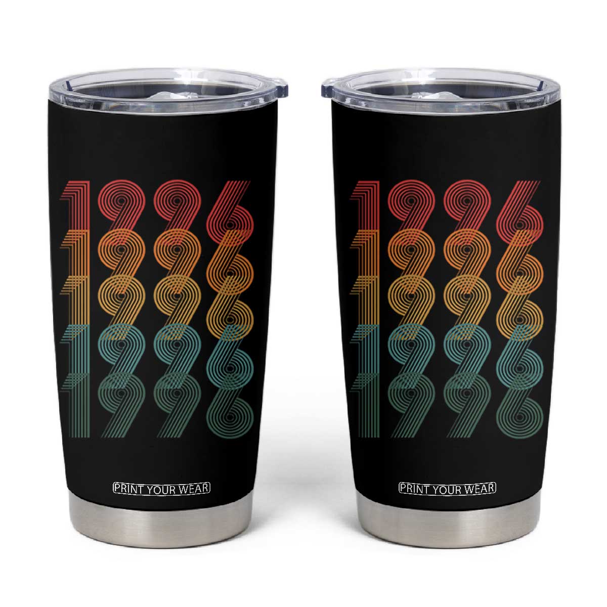 30th Birthday Tumbler Cup Vintage 1996 Retro 30 Years Old Birthday TS11 Black Print Your Wear