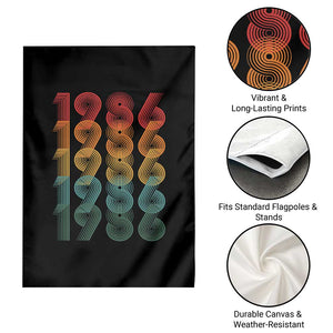 40th Birthday Garden Flag Vintage 1986 Retro 40 Years Old Birthday TS11 Print Your Wear