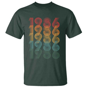 40th Birthday T Shirt Vintage 1986 Retro 40 Years Old Birthday TS11 Dark Forest Green Print Your Wear