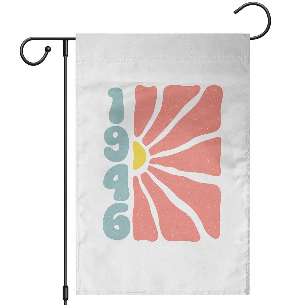 80th Birthday Garden Flag Vintage 1946 Boho Flowers 80 Years Old Birthday TS11 White Print Your Wear