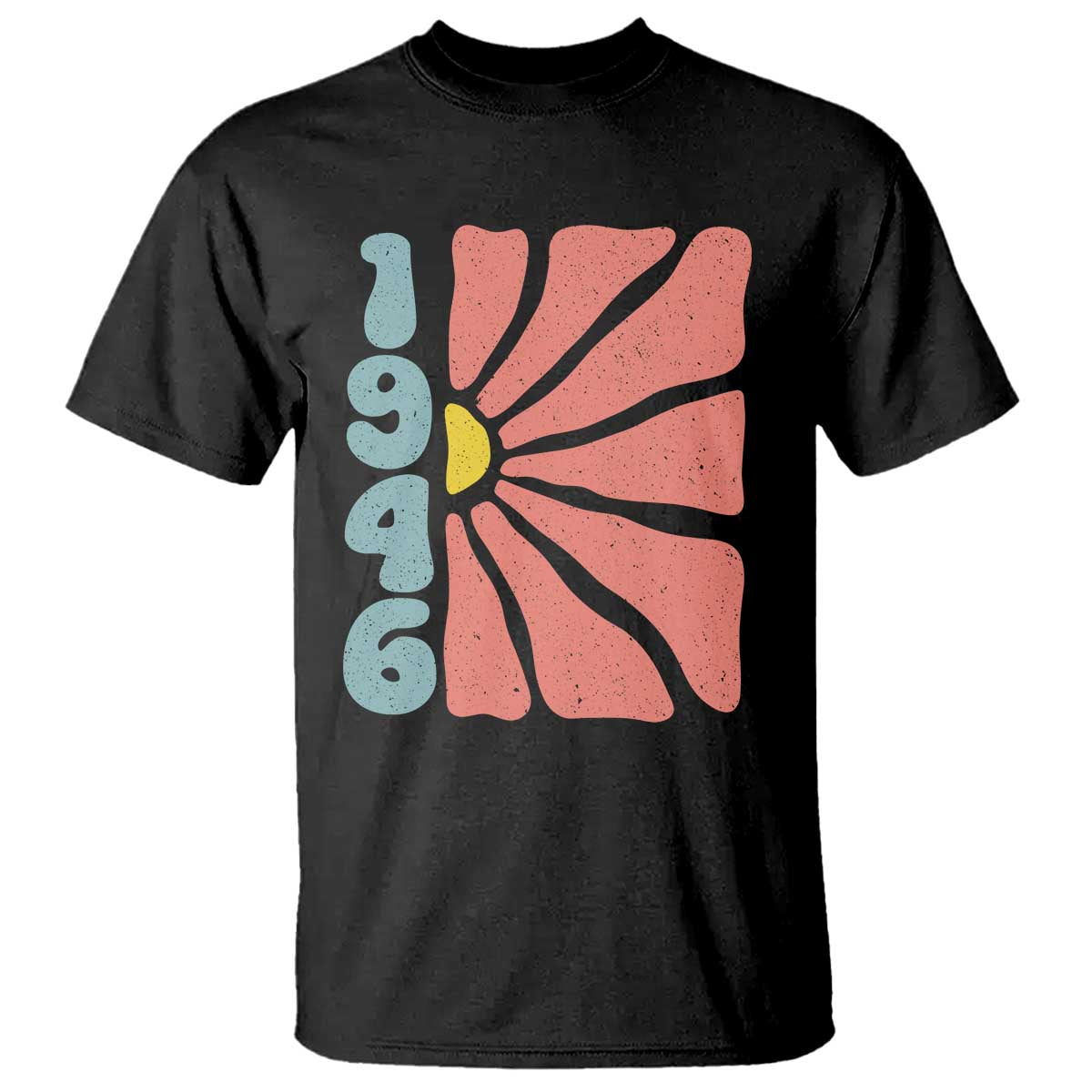 80th Birthday T Shirt Vintage 1946 Boho Flowers 80 Years Old Birthday TS11 Black Print Your Wear