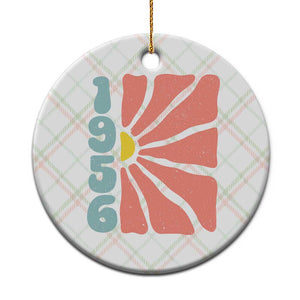 70th Birthday Ceramic Ornament Vintage 1956 Boho Flowers 70 Years Old Birthday TS11 1pc Christmas Plaid Print Your Wear