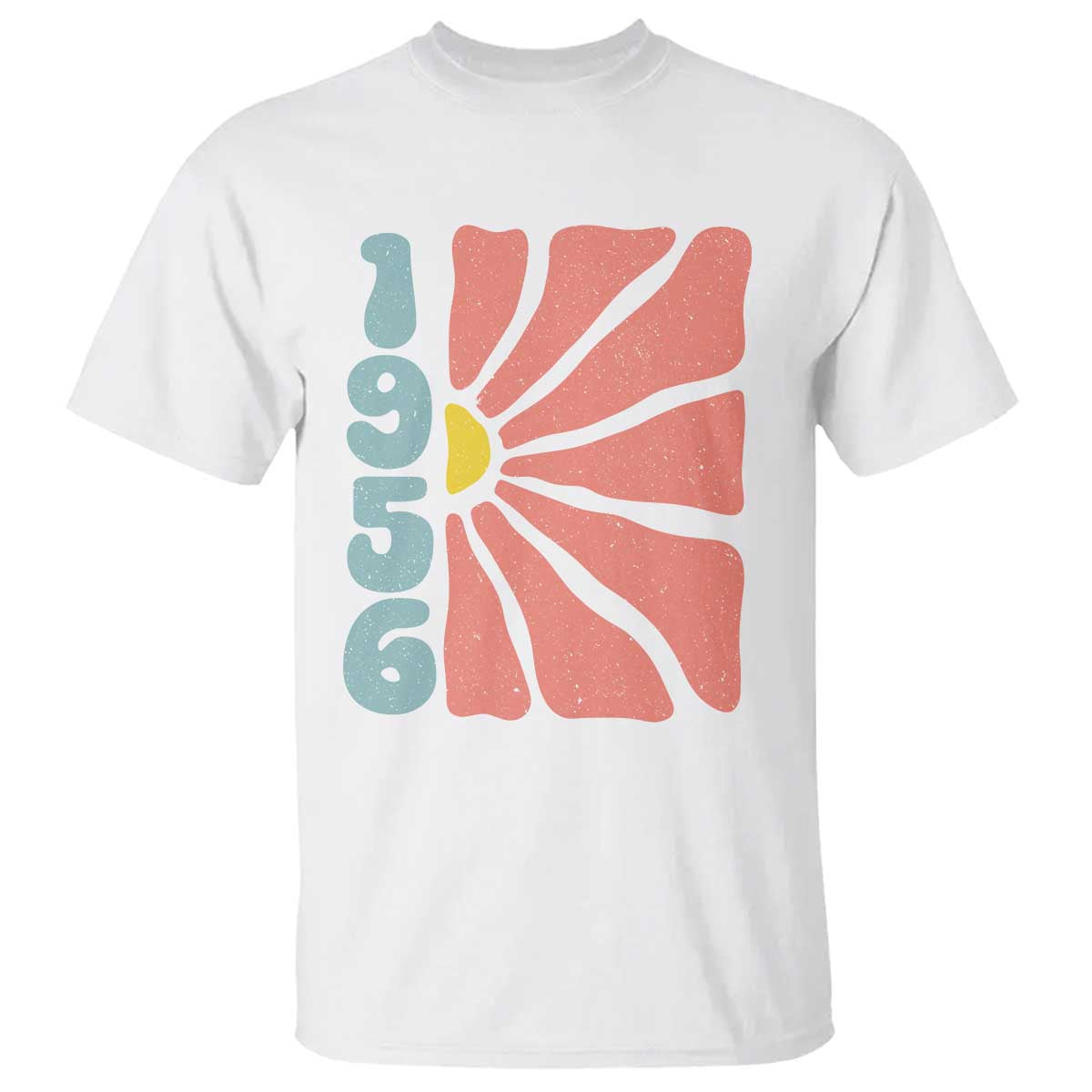 70th Birthday T Shirt Vintage 1956 Boho Flowers 70 Years Old Birthday TS11 White Print Your Wear