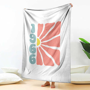 60th Birthday Throw Blanket Vintage 1966 Boho Flowers 60 Years Old Birthday TS11 Print Your Wear
