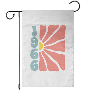 60th Birthday Garden Flag Vintage 1966 Boho Flowers 60 Years Old Birthday TS11 White Print Your Wear