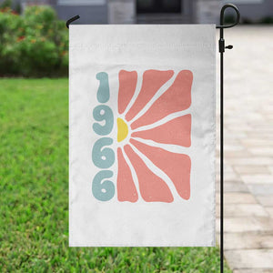 60th Birthday Garden Flag Vintage 1966 Boho Flowers 60 Years Old Birthday TS11 Print Your Wear