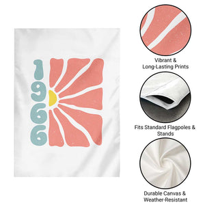 60th Birthday Garden Flag Vintage 1966 Boho Flowers 60 Years Old Birthday TS11 Print Your Wear
