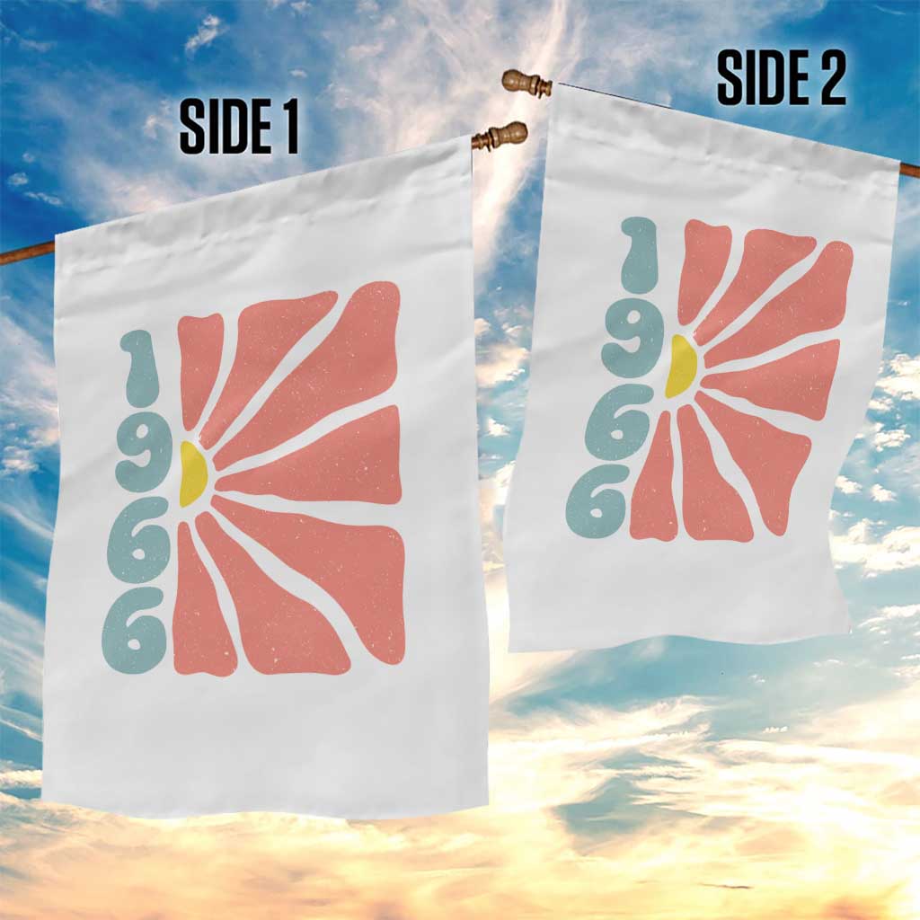 60th Birthday Garden Flag Vintage 1966 Boho Flowers 60 Years Old Birthday TS11 Print Your Wear