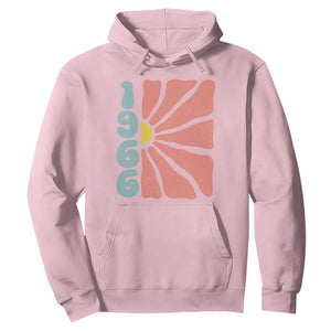 60th Birthday Hoodie Vintage 1966 Boho Flowers 60 Years Old Birthday TS11 Light Pink Print Your Wear