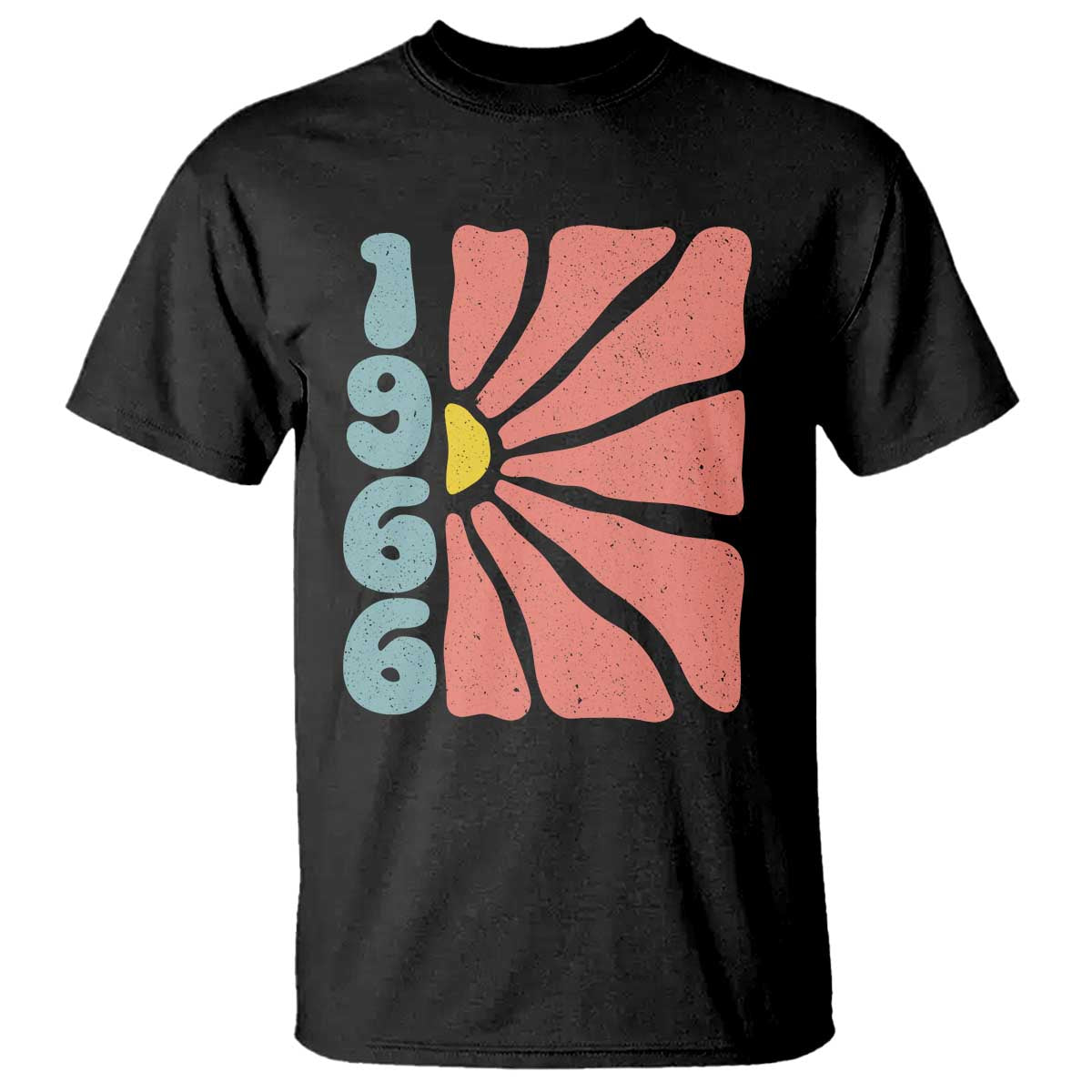 60th Birthday T Shirt Vintage 1966 Boho Flowers 60 Years Old Birthday TS11 Black Print Your Wear