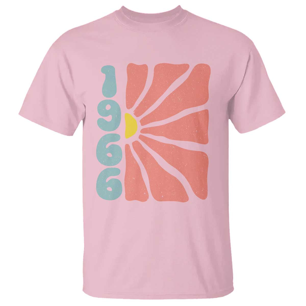 60th Birthday T Shirt Vintage 1966 Boho Flowers 60 Years Old Birthday TS11 Light Pink Print Your Wear