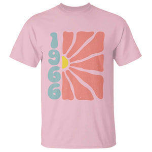 60th Birthday T Shirt Vintage 1966 Boho Flowers 60 Years Old Birthday TS11 Light Pink Print Your Wear