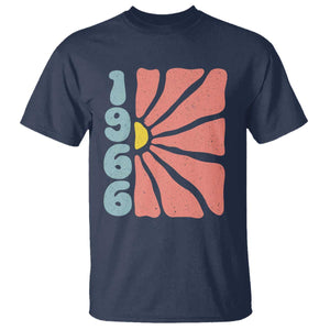 60th Birthday T Shirt Vintage 1966 Boho Flowers 60 Years Old Birthday TS11 Navy Print Your Wear