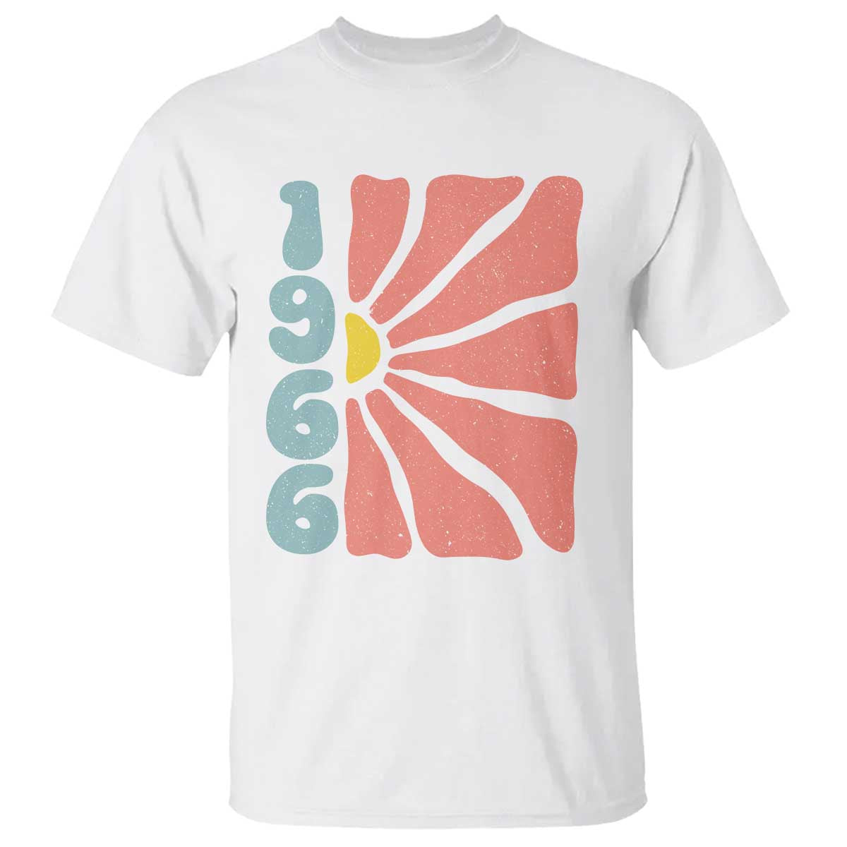 60th Birthday T Shirt Vintage 1966 Boho Flowers 60 Years Old Birthday TS11 White Print Your Wear