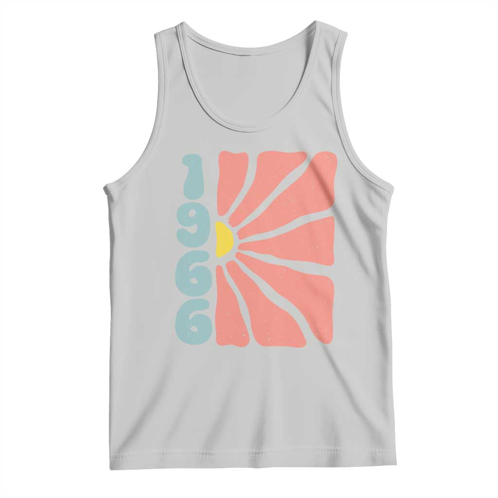 60th Birthday Tank Top Vintage 1966 Boho Flowers 60 Years Old Birthday TS11 Ash Print Your Wear