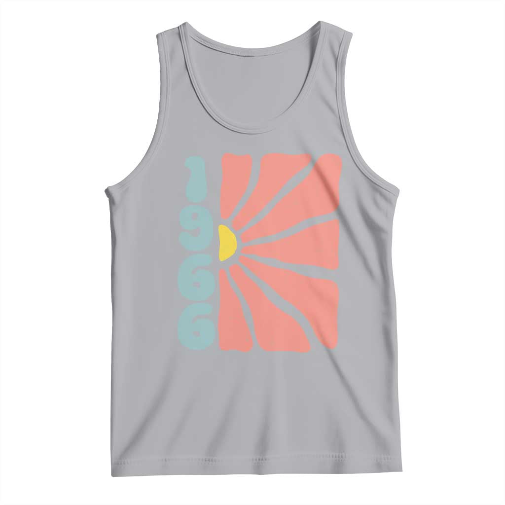 60th Birthday Tank Top Vintage 1966 Boho Flowers 60 Years Old Birthday TS11 Athletic Heather Print Your Wear