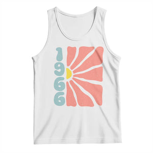 60th Birthday Tank Top Vintage 1966 Boho Flowers 60 Years Old Birthday TS11 White Print Your Wear