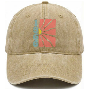60th Birthday Washed Cotton Baseball Cap Vintage 1966 Boho Flowers 60 Years Old Birthday TS11 Print Your Wear