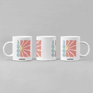 60th Birthday Coffee Mug Vintage 1966 Boho Flowers 60 Years Old Birthday TS11 Print Your Wear