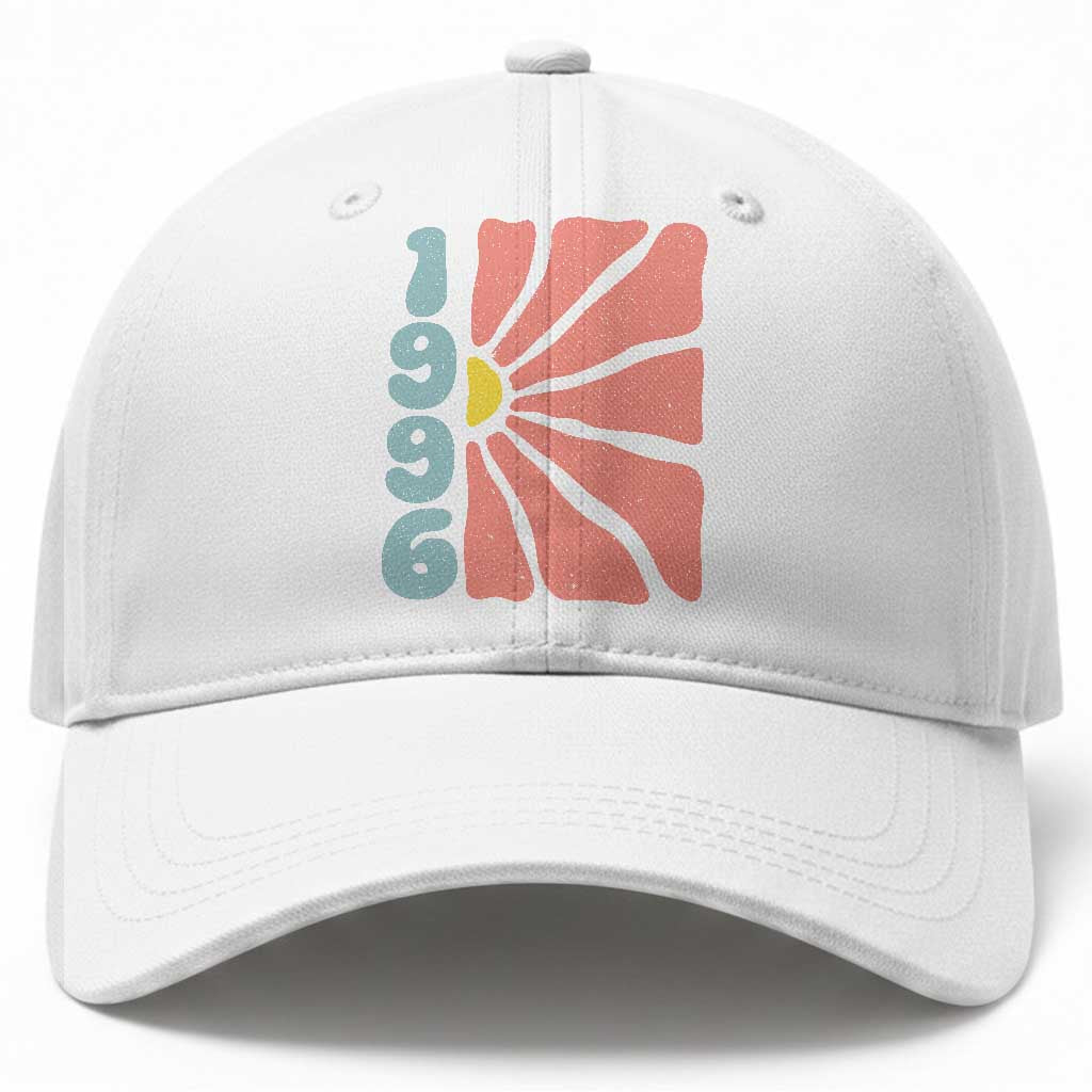 30th Birthday Baseball Cap Vintage 1996 Boho Flowers 30 Years Old Birthday TS11 Print Your Wear