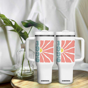 30th Birthday Tumbler With Handle Vintage 1996 Boho Flowers 30 Years Old Birthday TS11 Print Your Wear