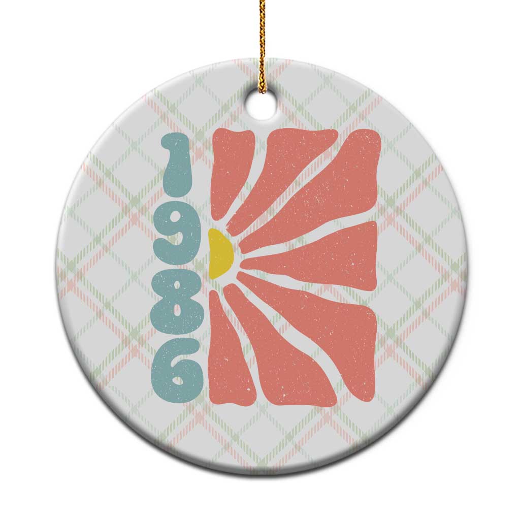40th Birthday Ceramic Ornament Vintage 1986 Boho Flowers 40 Years Old Birthday TS11 1pc Christmas Plaid Print Your Wear