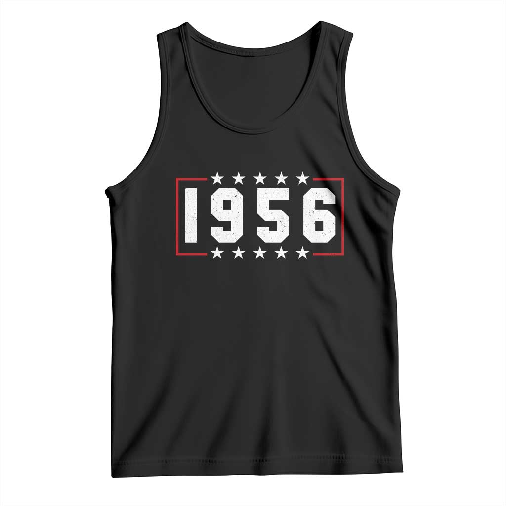 70th Birthday Tank Top Vintage 1956 70 Years Old Birthday Stars And Stripes TS11 Black Print Your Wear