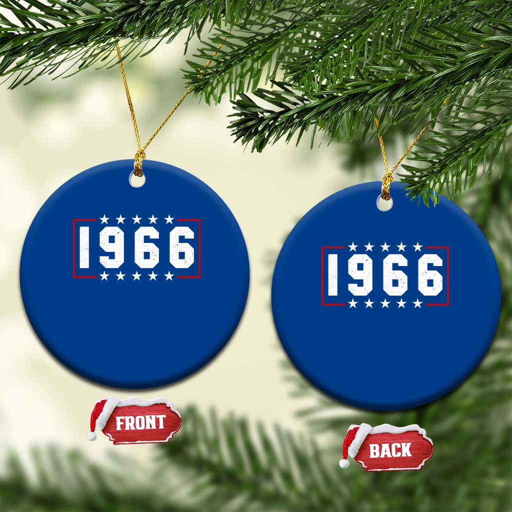 60th Birthday Ceramic Ornament Vintage 1966 60 Years Old Birthday Stars And Stripes TS11 1pc Blue Print Your Wear