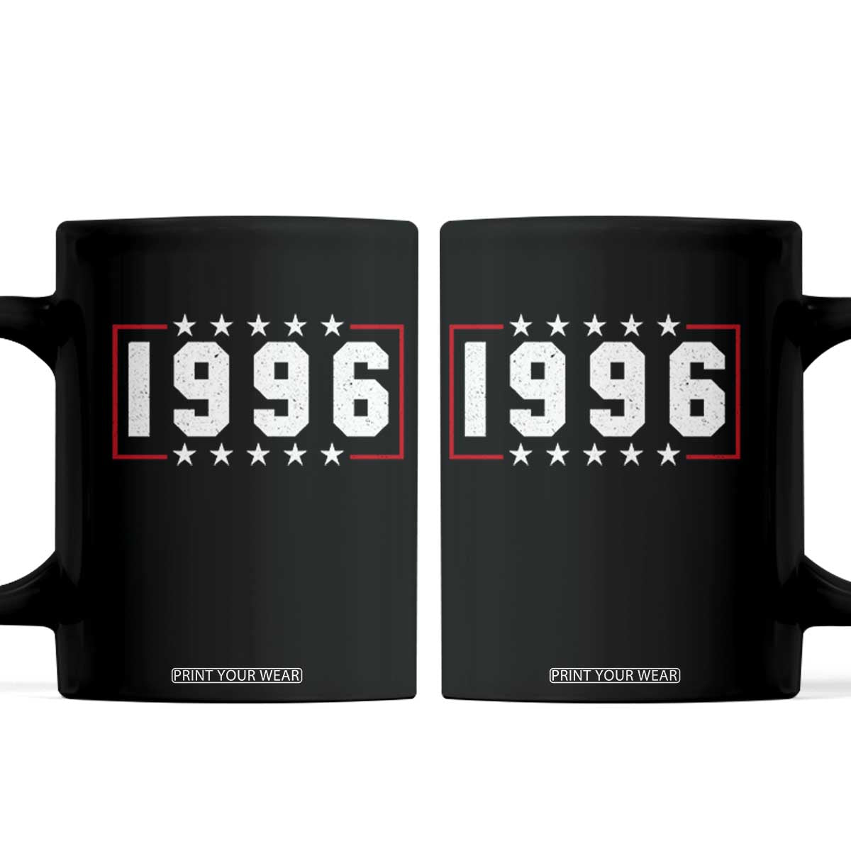 30th Birthday Coffee Mug Vintage 1996 30 Years Old Birthday Stars And Stripes TS11 Black Print Your Wear