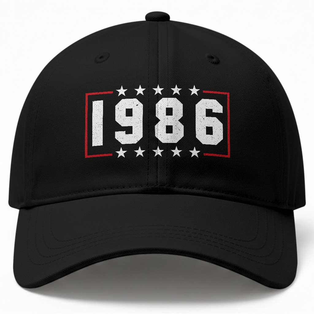 40th Birthday Baseball Cap Vintage 1986 40 Years Old Birthday Stars And Stripes TS11 Print Your Wear