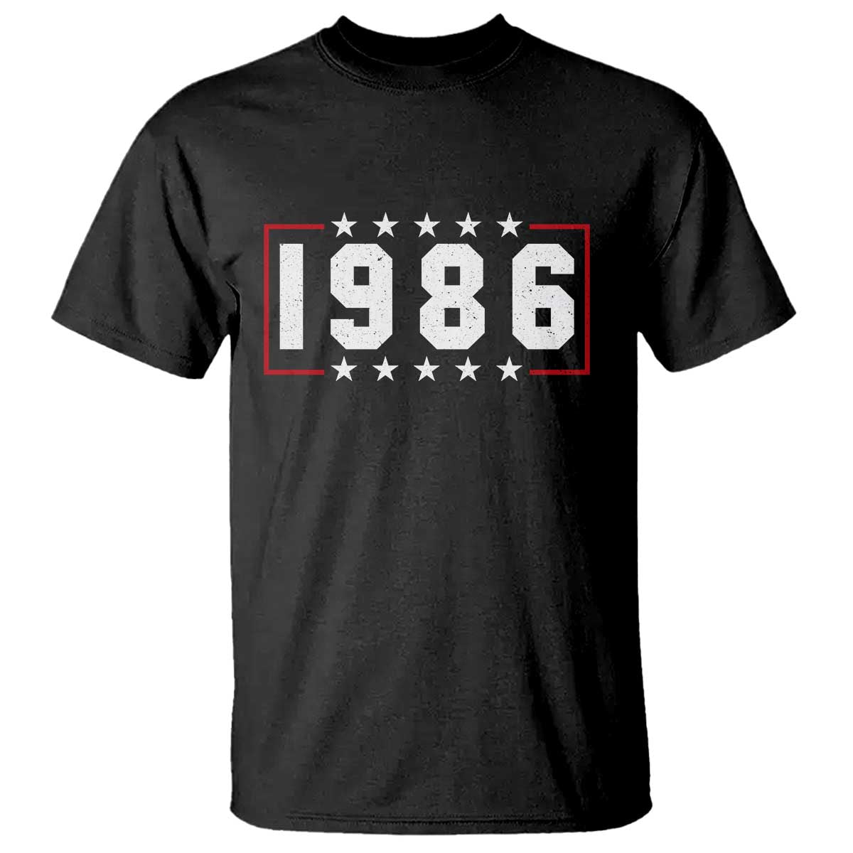 40th Birthday T Shirt Vintage 1986 40 Years Old Birthday Stars And Stripes TS11 Black Print Your Wear