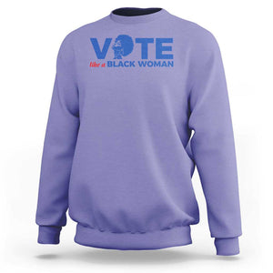 Vote Like A Black Women Sweatshirt Afro Hair Black Votes TS11 Violet Print Your Wear