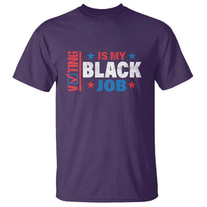 Voting Is My Black Job T Shirt Election Ballot Box Star USA Flag TS11 Purple Print Your Wear