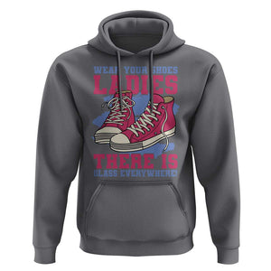 Madam Harris Hoodie Wear Your Shoes Ladies There's Glass Everywhere TS11 Charcoal Print Your Wear