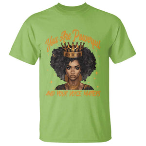 Harris 2024 T Shirt You Are Powerful And Your Voice Matters Afro Girl TS11 Lime Print Your Wear