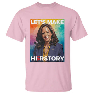 Let's Make Herstory 2024 T Shirt Kamala President Support Election TS11 Light Pink Print Your Wear