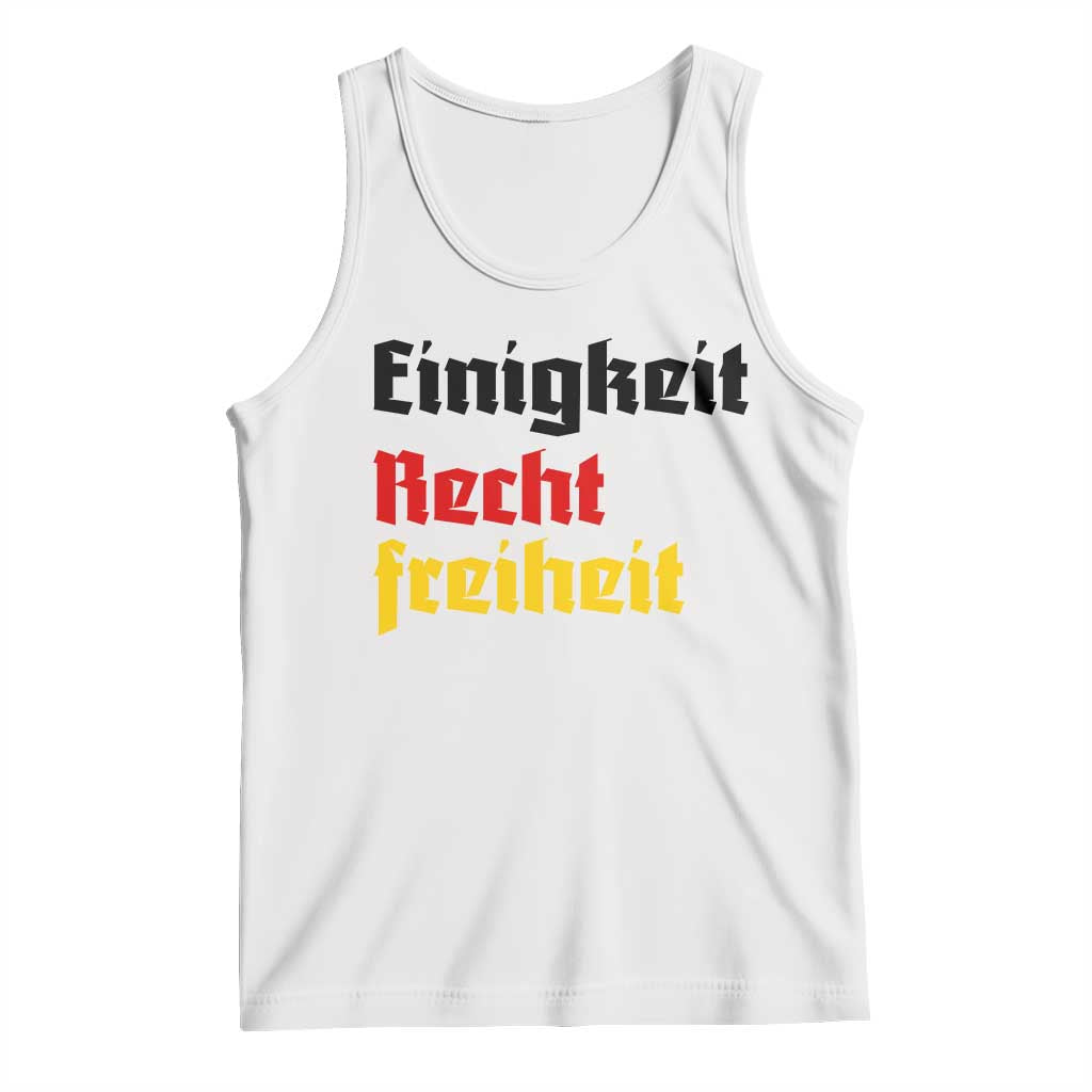 German Heritage Tank Top Einigkeit Recht Freiheit Germany Flag TS11 White Print Your Wear