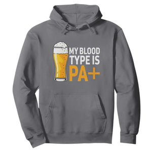 Funny My Blood Type Is IPA Hoodie IPA Beer Drinking TS11 Charcoal Print Your Wear