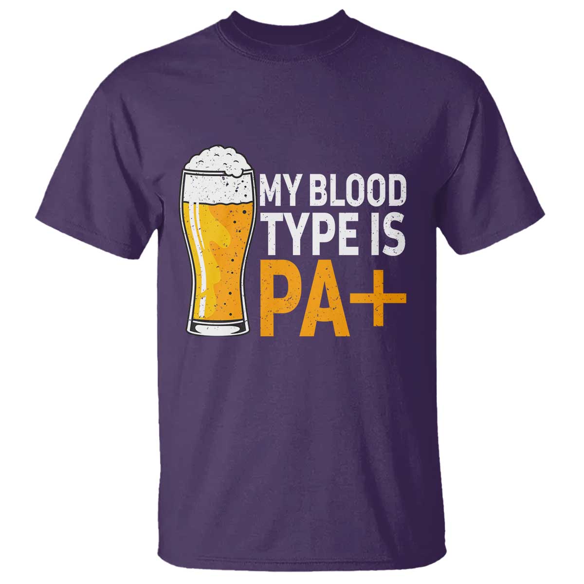 Funny My Blood Type Is IPA T Shirt IPA Beer Drinking TS11 Purple Print Your Wear