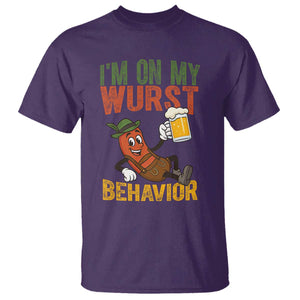 Funny I Am On My Wurst Behavior T Shirt German Oktoberfest Sausage TS11 Purple Print Your Wear