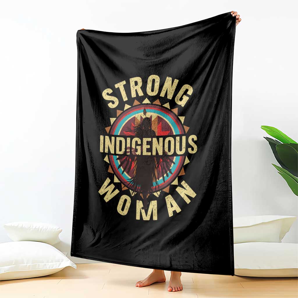Strong Indigenous Woman Empowerment Throw Blanket Native American TS11 Print Your Wear