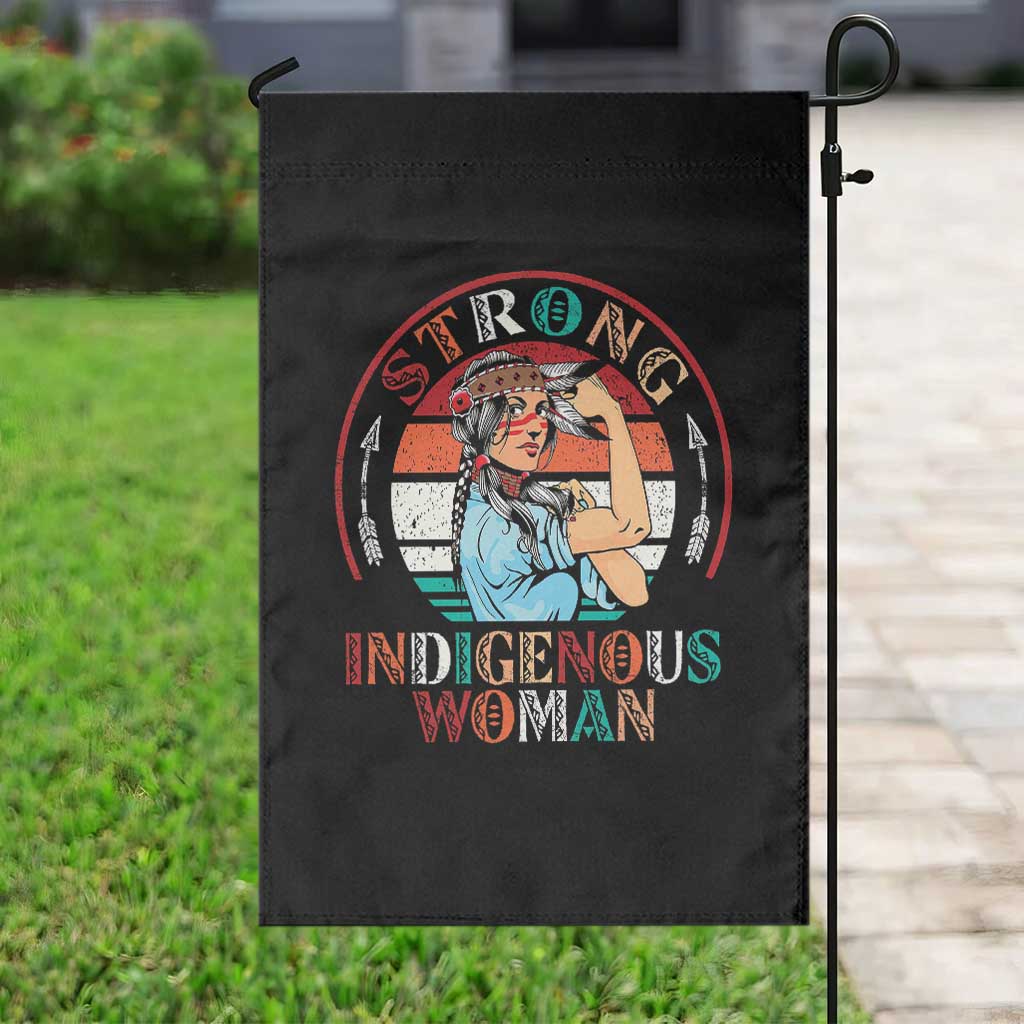 Strong Indigenous Woman MMIW Awareness Garden Flag Native American TS11 Print Your Wear