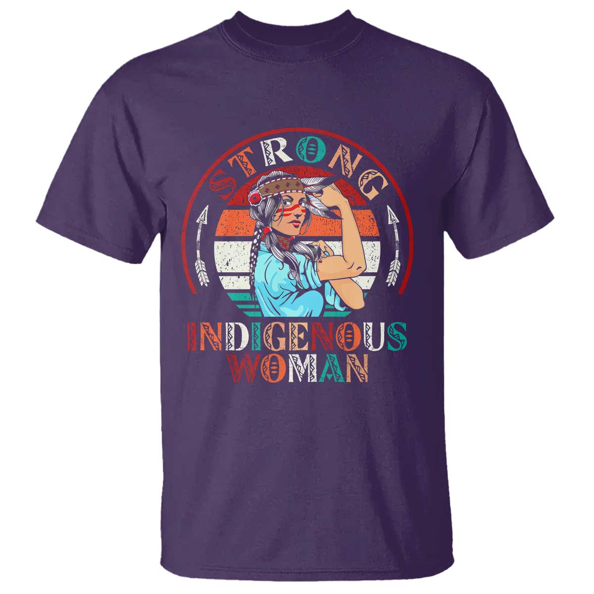 Strong Indigenous Woman MMIW Awareness T Shirt Native American TS11 Purple Print Your Wear