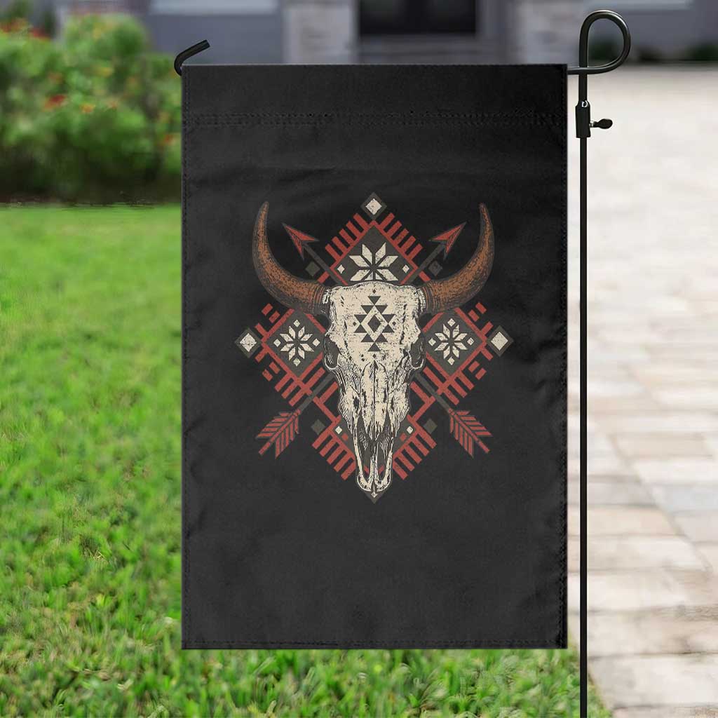 Native American Longhorn Bull Skull Tribal Arrows Garden Flag TS11 Print Your Wear