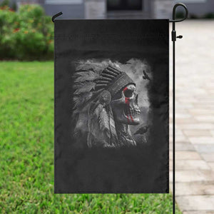 Native American Indian Chief Skull Headdress Crow Garden Flag TS11 Print Your Wear
