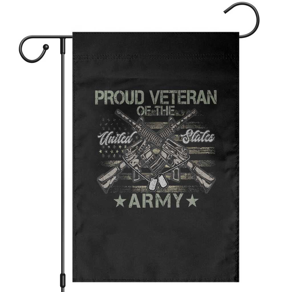 Proud Veteran Of The United States Army Garden Flag USA Flag Camouflage TS11 Black Print Your Wear