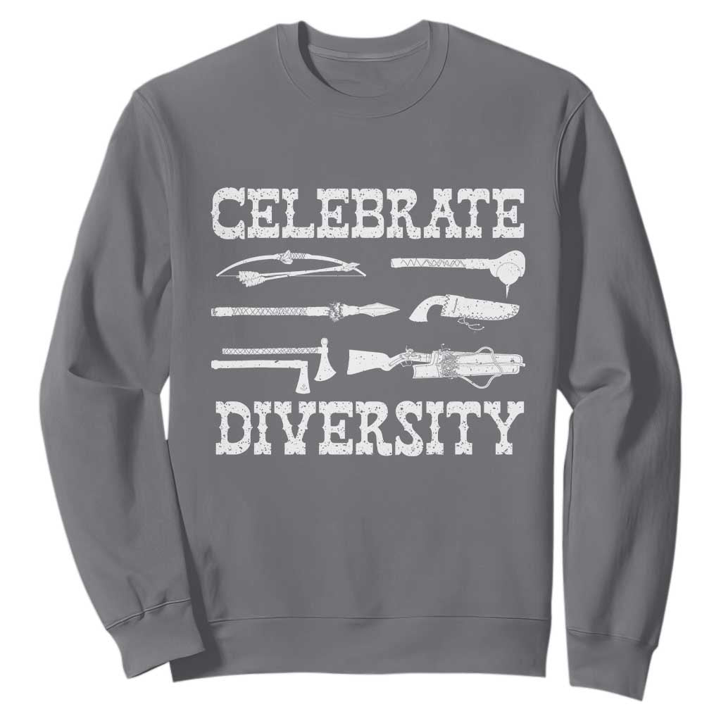Native American Weapon Celebrate Diversity Sweatshirt Indigenous Pride TS11 Charcoal Print Your Wear