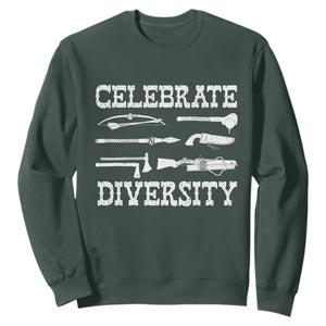 Native American Weapon Celebrate Diversity Sweatshirt Indigenous Pride TS11 Dark Forest Green Print Your Wear