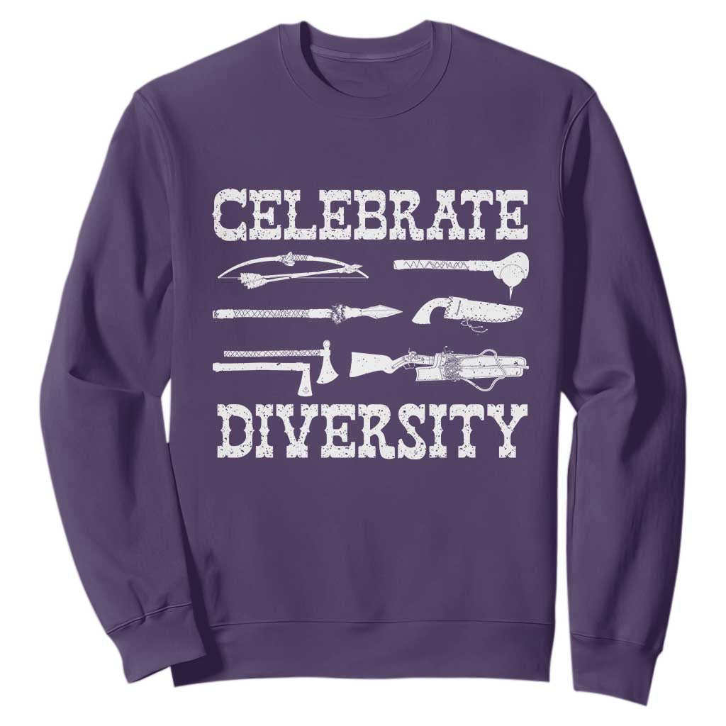 Native American Weapon Celebrate Diversity Sweatshirt Indigenous Pride TS11 Purple Print Your Wear