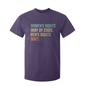 Womens Rights Vary By State Men Rights Dont Feminist Retro T Shirt For Kid TS11 Purple Print Your Wear